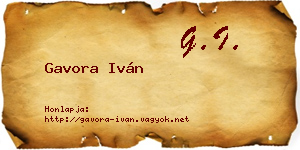 Gavora Iván névjegykártya